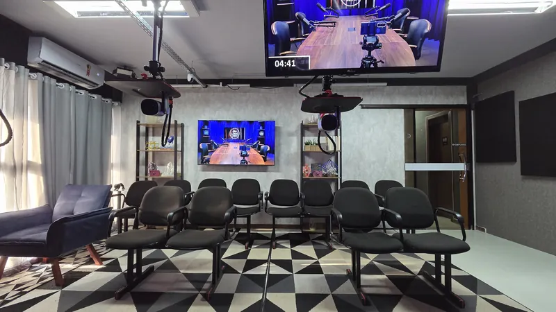 Bastidor de videoaula tecnica produzida em Brasilia